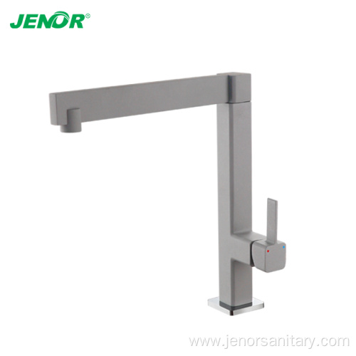 Hot And Cold Spray Paint Grey Kitchen Faucet